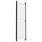 5-Panel Room Divider White 250x180 cm Fabric