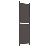 5-Panel Room Divider Brown 250x180 cm Fabric - Rear View