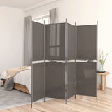 5-Panel Room Divider Anthracite 250x180 cm Fabric