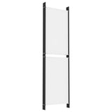 6-Panel Room Divider White 300x180 cm Fabric - Rear View
