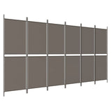 6-Panel Room Divider Anthracite 300x180 cm Fabric