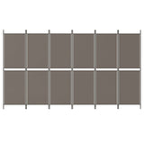 6-Panel Room Divider Anthracite 300x180 cm Fabric