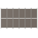 6-Panel Room Divider Anthracite 300x180 cm Fabric