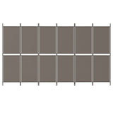 6-Panel Room Divider Anthracite 300x180 cm Fabric - Side View