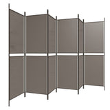 6-Panel Room Divider Anthracite 300x180 cm Fabric - Top-Down View