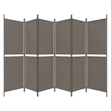 6-Panel Room Divider Anthracite 300x180 cm Fabric - 45-Degree Angle