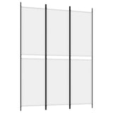 3-Panel Room Divider White 150x200 cm Fabric