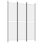 3-Panel Room Divider White 150x200 cm Fabric