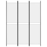 3-Panel Room Divider White 150x200 cm Fabric
