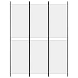 3-Panel Room Divider White 150x200 cm Fabric - Side View