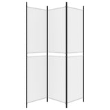 3-Panel Room Divider White 150x200 cm Fabric