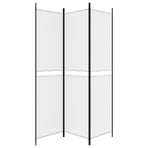 3-Panel Room Divider White 150x200 cm Fabric