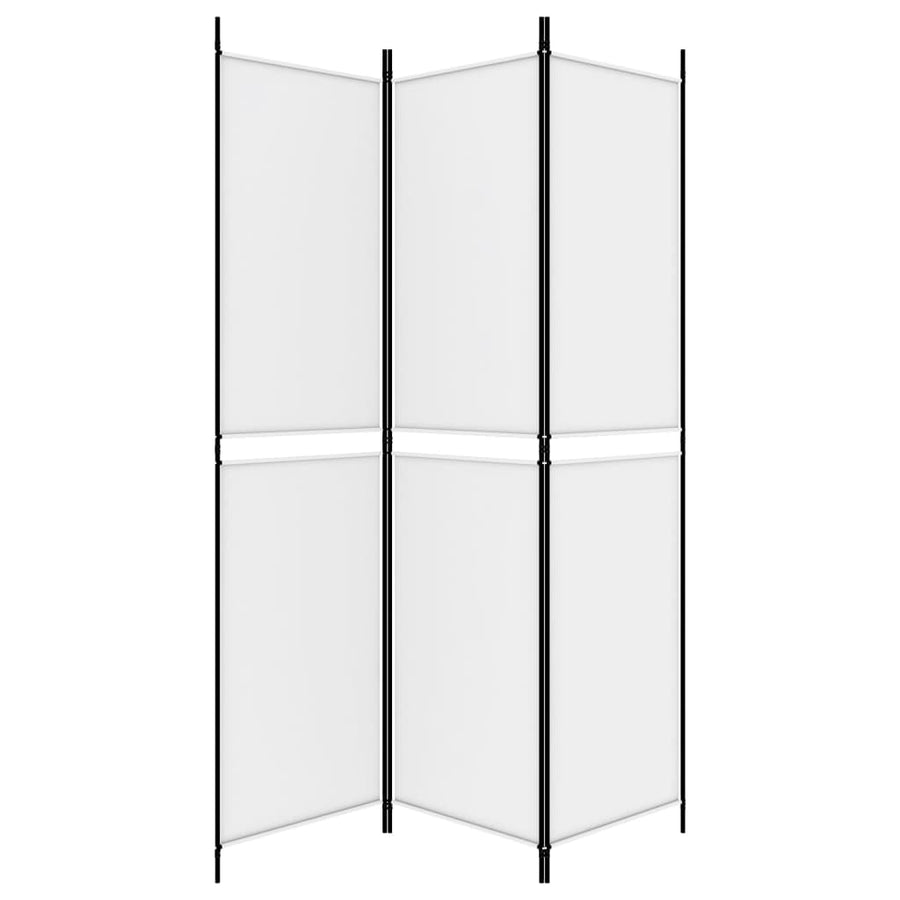 3-Panel Room Divider White 150x200 cm Fabric