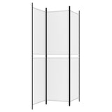 3-Panel Room Divider White 150x200 cm Fabric