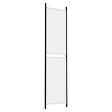 3-Panel Room Divider White 150x200 cm Fabric