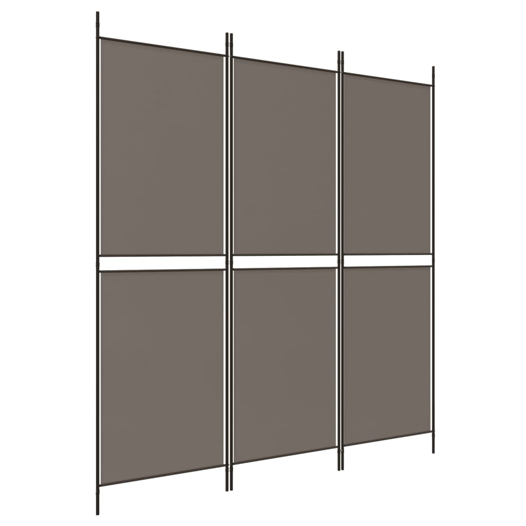 3-Panel Room Divider Anthracite 150x200 cm Fabric