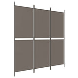 3-Panel Room Divider Anthracite 150x200 cm Fabric - Front View