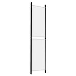 4-Panel Room Divider White 200x200 cm Fabric
