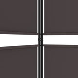 4-Panel Room Divider Brown 200x200 cm Fabric - Close-Up Angle