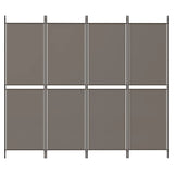 4-Panel Room Divider Anthracite 200x200 cm Fabric - Side View