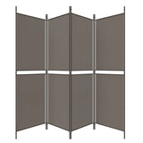 4-Panel Room Divider Anthracite 200x200 cm Fabric - 45-Degree Angle