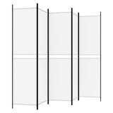 5-Panel Room Divider White 250x200 cm Fabric