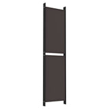 5-Panel Room Divider Brown 250x200 cm Fabric