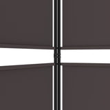 5-Panel Room Divider Brown 250x200 cm Fabric