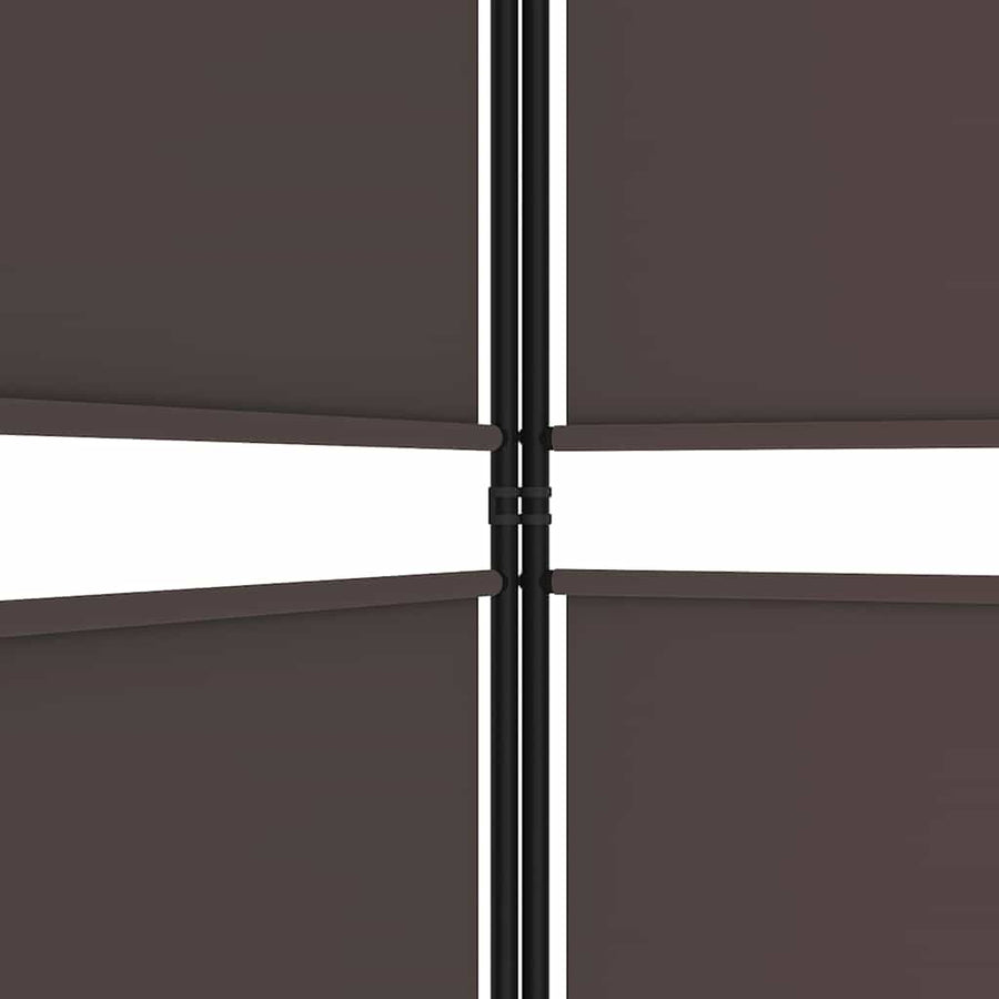 5-Panel Room Divider Brown 250x200 cm Fabric