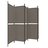5-Panel Room Divider Anthracite 250x200 cm Fabric