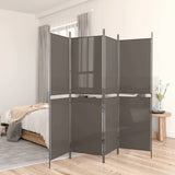 5-Panel Room Divider Anthracite 250x200 cm Fabric