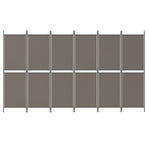 6-Panel Room Divider Anthracite 300x200 cm Fabric