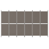 6-Panel Room Divider Anthracite 300x200 cm Fabric - Side View