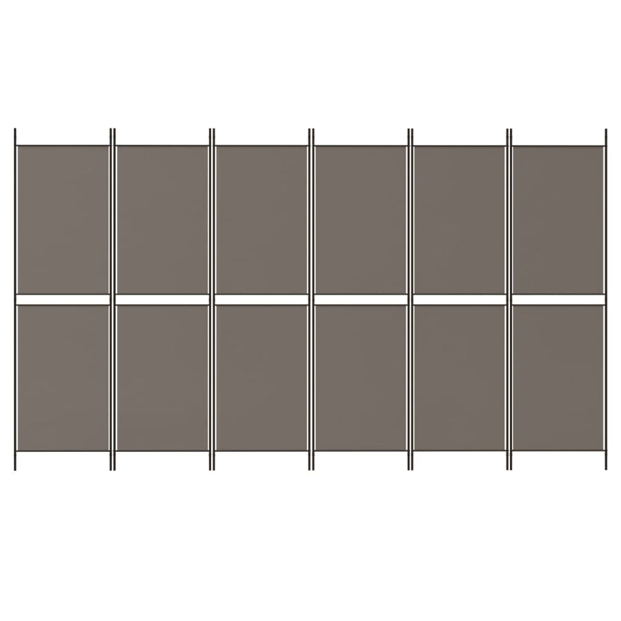 6-Panel Room Divider Anthracite 300x200 cm Fabric