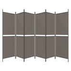 6-Panel Room Divider Anthracite 300x200 cm Fabric