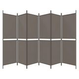 6-Panel Room Divider Anthracite 300x200 cm Fabric - 45-Degree Angle