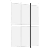 3-Panel Room Divider White 150x220 cm Fabric