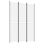 3-Panel Room Divider White 150x220 cm Fabric