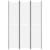3-Panel Room Divider White 150x220 cm Fabric