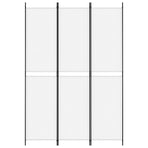 3-Panel Room Divider White 150x220 cm Fabric