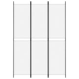 3-Panel Room Divider White 150x220 cm Fabric - Side View