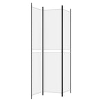 3-Panel Room Divider White 150x220 cm Fabric