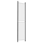 3-Panel Room Divider White 150x220 cm Fabric