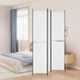 3-Panel Room Divider White 150x220 cm Fabric