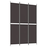 3-Panel Room Divider Brown 150x220 cm Fabric