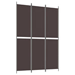 3-Panel Room Divider Brown 150x220 cm Fabric