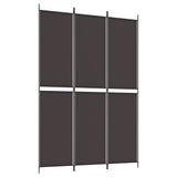 3-Panel Room Divider Brown 150x220 cm Fabric - Front View