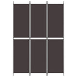 3-Panel Room Divider Brown 150x220 cm Fabric