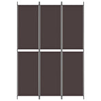 3-Panel Room Divider Brown 150x220 cm Fabric