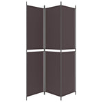 3-Panel Room Divider Brown 150x220 cm Fabric